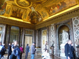 This room was crazy for all of its paintings on the walls and ceilings.  One of the designers that King Louis stole from his imprisoned finance minister was a painter.