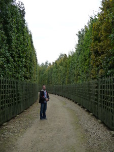 Chad on one of the walkways through the Versailles gardens.