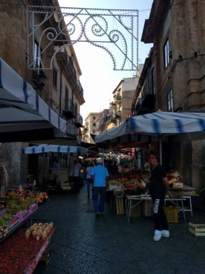 The market in the Capo neighborhood in the old town