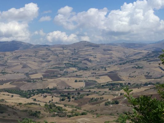 View of the Sicilian countryside from Gangi