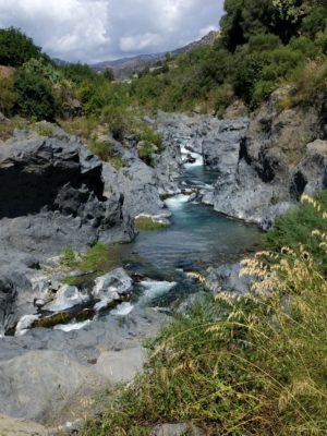 The river headwaters before the water flows into the gorge