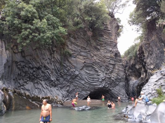 Swimming at the bottom of the gorge