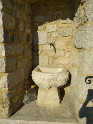 Public fountain where Chad's great-grandparents got their water