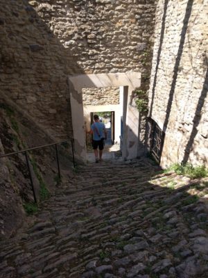 Leaving the castle - so many steps...