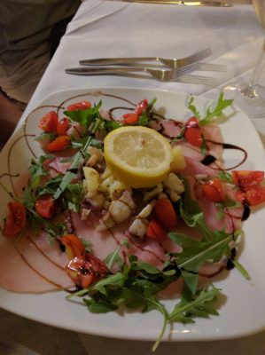 Chad's appetizer - seafood crudite