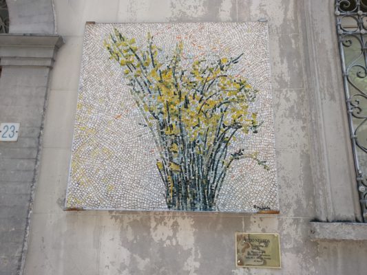 A mosaic piece by a Japanese artist