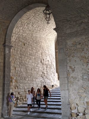 An archway inside the old castle