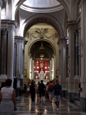 The "silver" chapel at the end of one of the side aisles