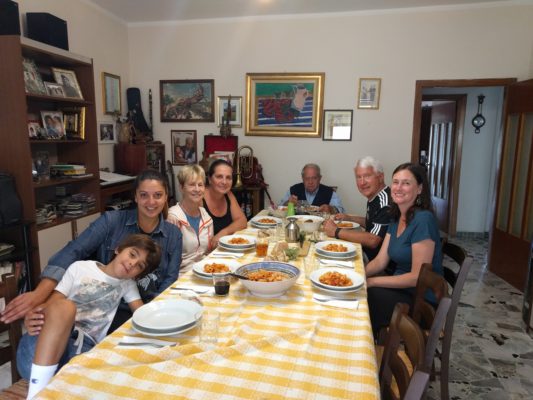 Family lunch - Achille, Alice, Fran, Gabriella, Adolfo, Jim, me