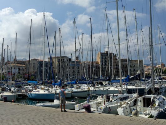 Sailboats in the harbor