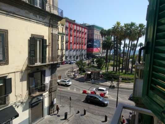 The view of Piazza Victoria from our room