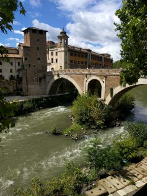 The bridge from the Roman forum side to the island was built in 62 BC.  Um, yeah.