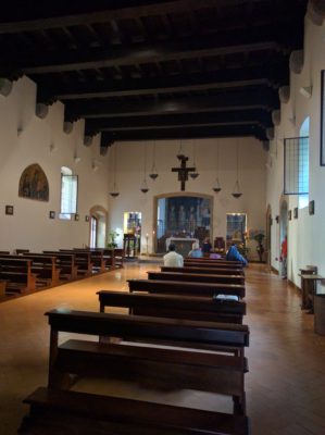 Inside the monastery chapel