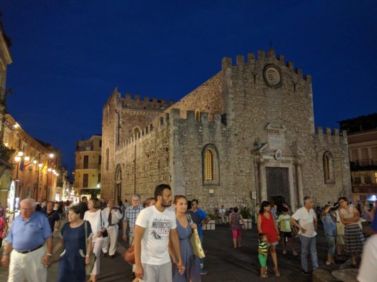 An evening in the main piazza