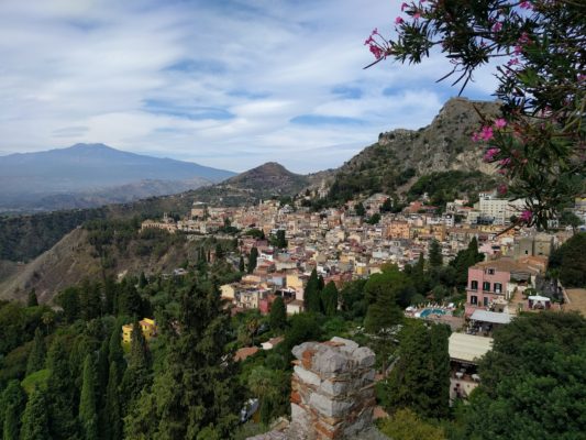 View of the town from the old Greek theater