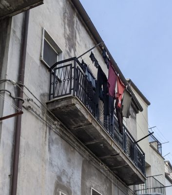 our laundry day - European houses don't typically have clothes dryers, so your balcony has a clothes line