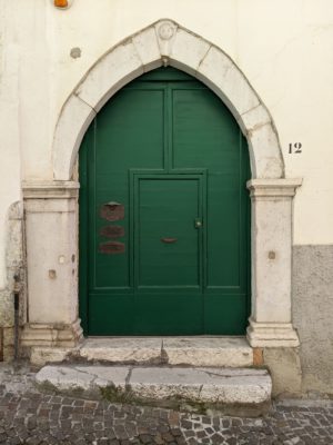 Many buildings have the street address just painted onto the building