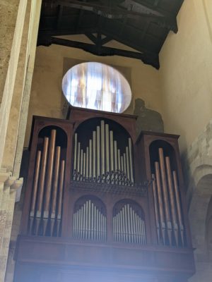 the pipe organ in the Termoli basilica