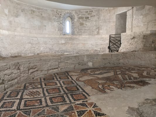 mosaics in the crypt of the basilica at Termoli