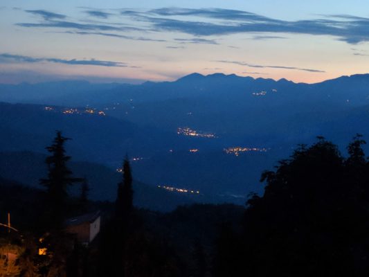 View from Monteferrante looking down at the valley below