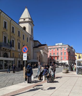 Now in the heart of the city center, Piazza Pepe is just outside of the old city walls - it was originally a wooded area where shepherds would rest with their sheep while traveling from one pasture area to another - the trees were cleared in the 1500s to create this public plaza