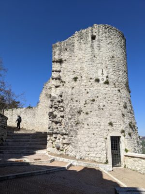 Note the little tiny slots in the tower which would allow soldiers to shoot arrows while being protected