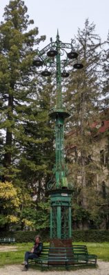 The main light pole in the Capoa park