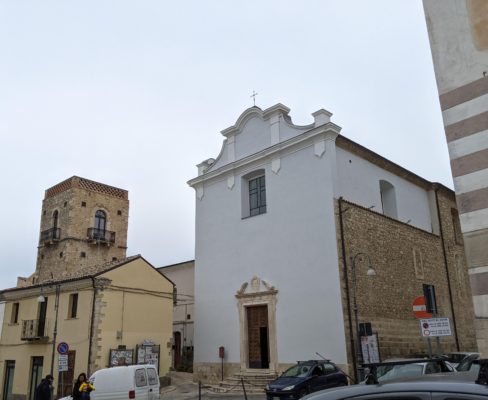 another church - the door was open so we went in to look around - that tower to the left is the former bell tower for the church, but it is now a private residence