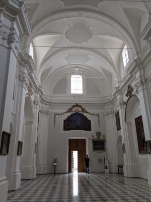 view towards the church entrance - I couldn't figure out why there were no benches or chairs