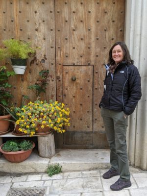 and we walked by this little door - with me for scale and perspective