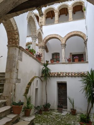 the entry courtyard of another palazzo