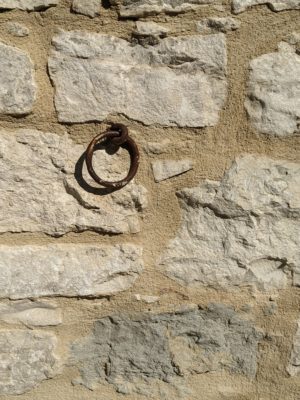 I saw this on the side of a house - perhaps this is where you tie up your horse