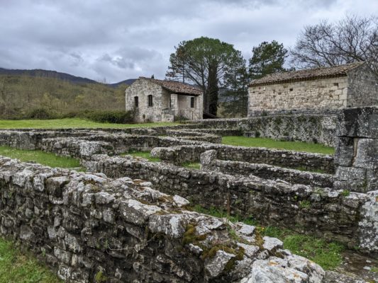 old Roman houses - I haven't figured out if these are just stone foundations and the wooden walls are gone, or if there were wooden walls on top