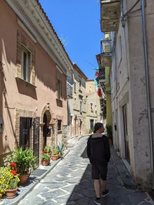 walking through a small street in Guglionesi