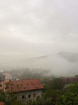 in Guardialfiera, rain clouds over the valley