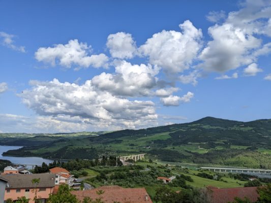 super fluffy clouds across the valley