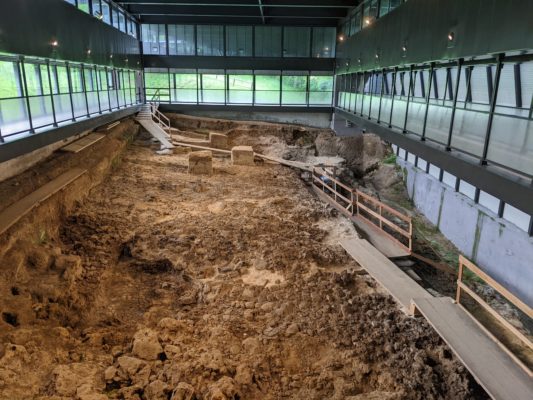 view of the current excavation