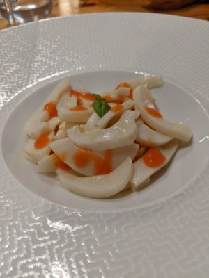 an appetizer of squid