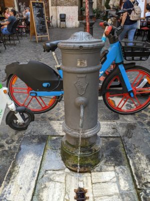 one of many drinking fountains found around Rome