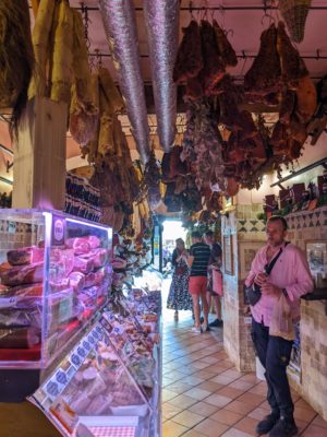 the interior of the shop