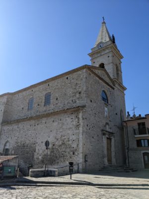 close-up view of the basilica