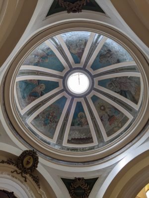 a cupola in the church