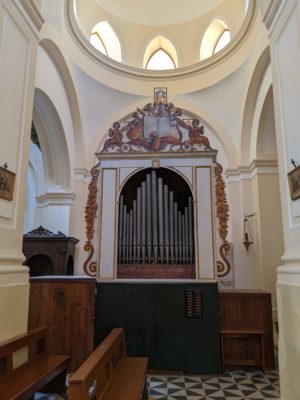 pipe organ in the church