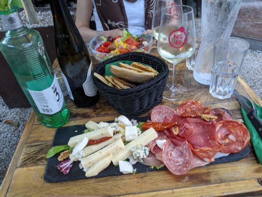 Chad had a giant plate of meat and cheese